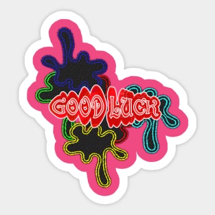 Good luck colourful hands Sticker